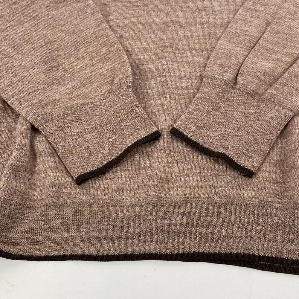 Vintage Sheperd Wool‎ Crew Neck Pullover Sweater Light Brown M - Picture 2 of 9